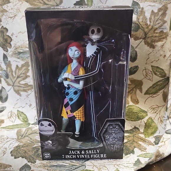 Jack & Sally 7 Inch Vinyl Figure - Multicolor - Picture 1 of 1
